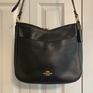 ☘️Coach Black Pebble Shoulder Bag